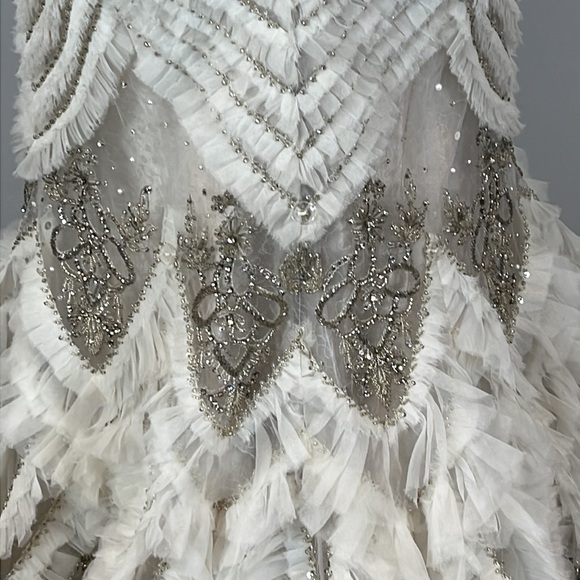 Eve of Milady Amalia Carrara Silk Sequin Swarovski Crystal Trumpet Mermaid Gown - Picture 11 of 17